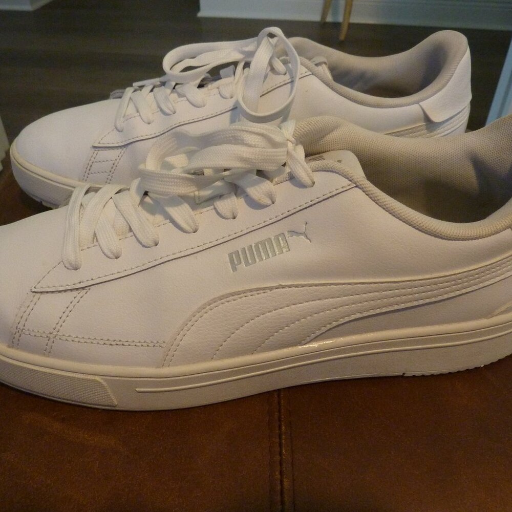 Puma White Low Top Men's US 13, Excellent Pre-Owned Condition